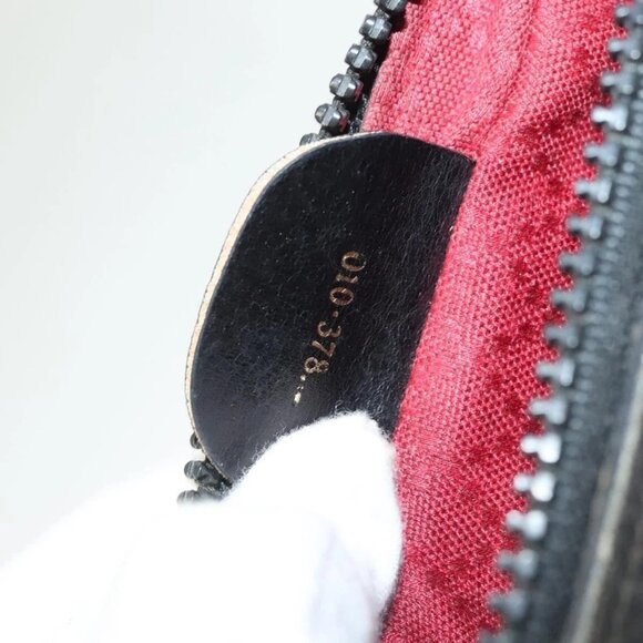 GUCCI GG Canvas Web Sherry Line Shoulder Bag Black Gold Red 010 378 Auth 129553 - Picture 10 of 16